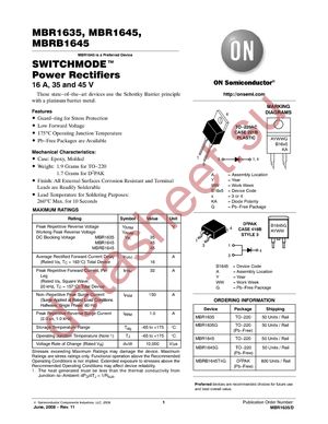 MBR1645 datasheet  